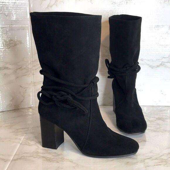 Free People Black Suede Ankle Booties - Picture 1 of 10